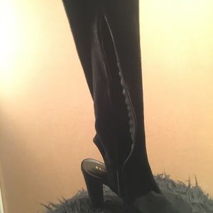 Size 10 Open Toe Suede Platform